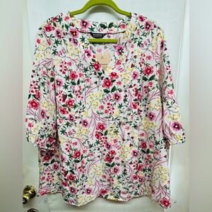 Blouse, women’s plus size 18/20 Bloomchic. Mid arm sleeves with elastic. NWT